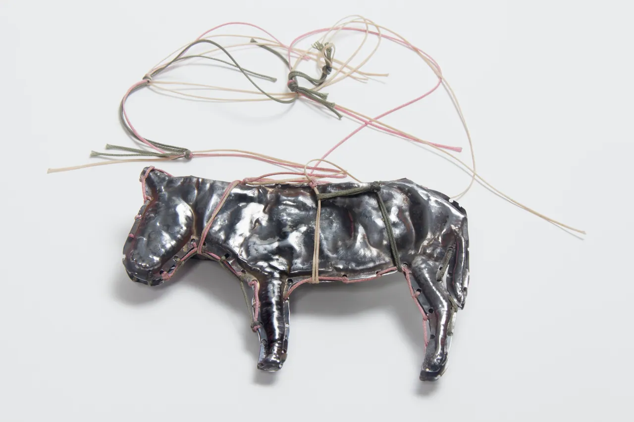 Donkey I, Pendant, Readymade, Textile strings