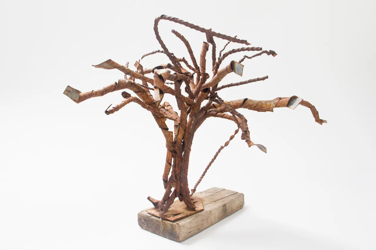 Tree IV, Metal Sheets, Wood
